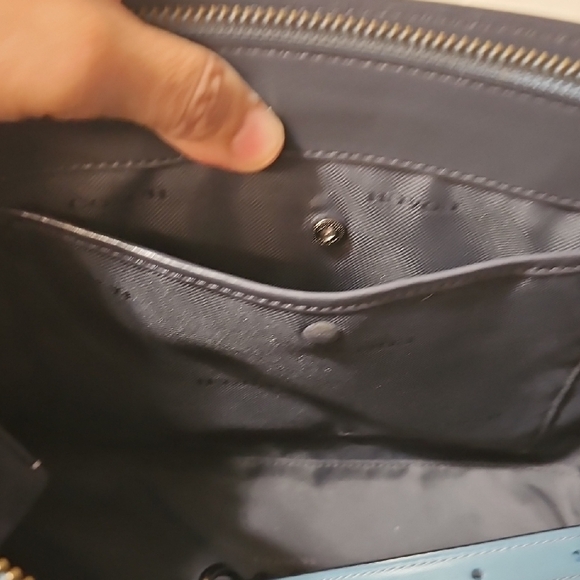 Coach NWOT Swagger With Tea Roses Design Blue Satchel/crossbody Bag - Picture 13 of 13